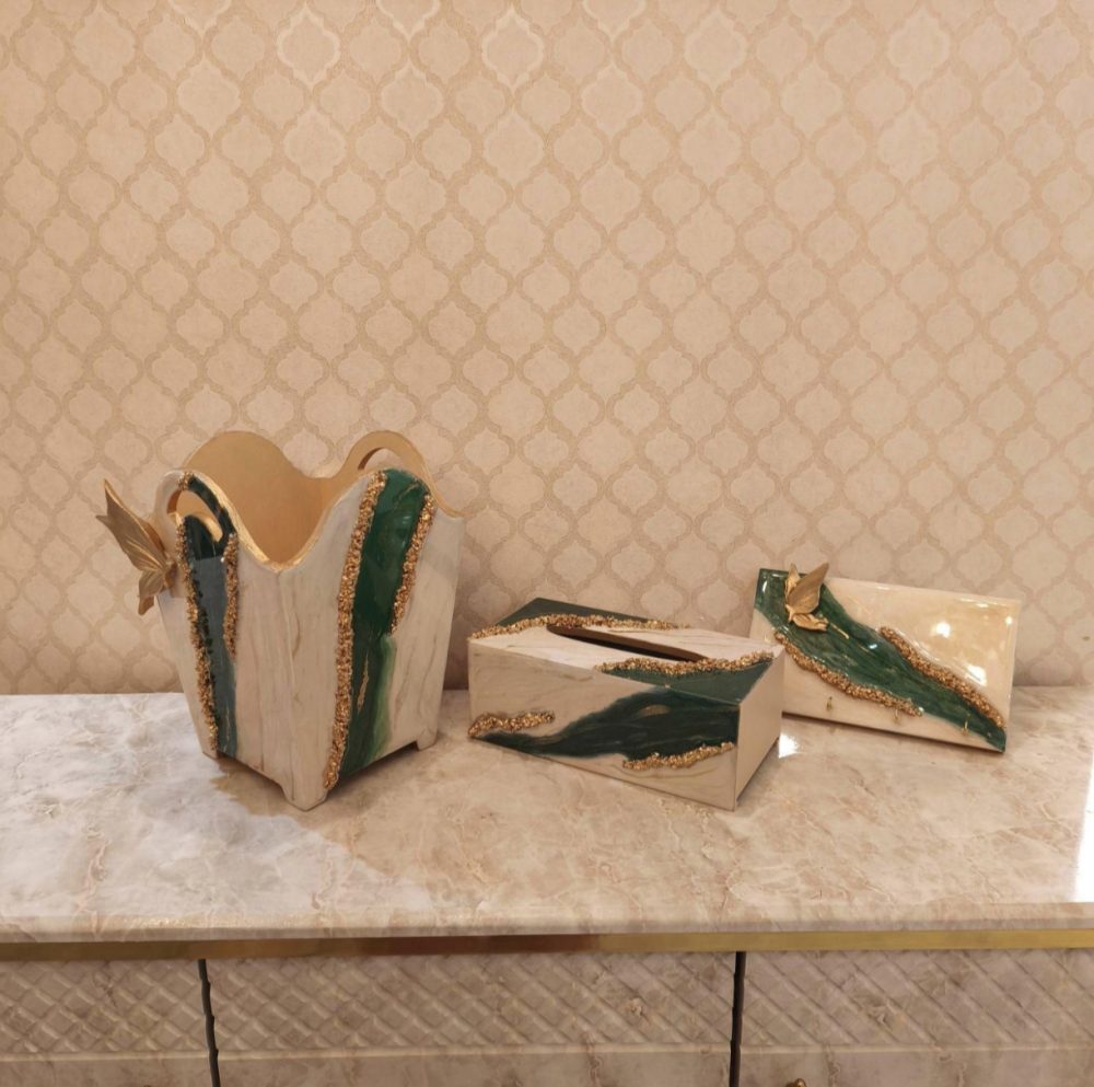 ست جادستمال کاغذی و سطل زباله و جاکلیدی - Image 2