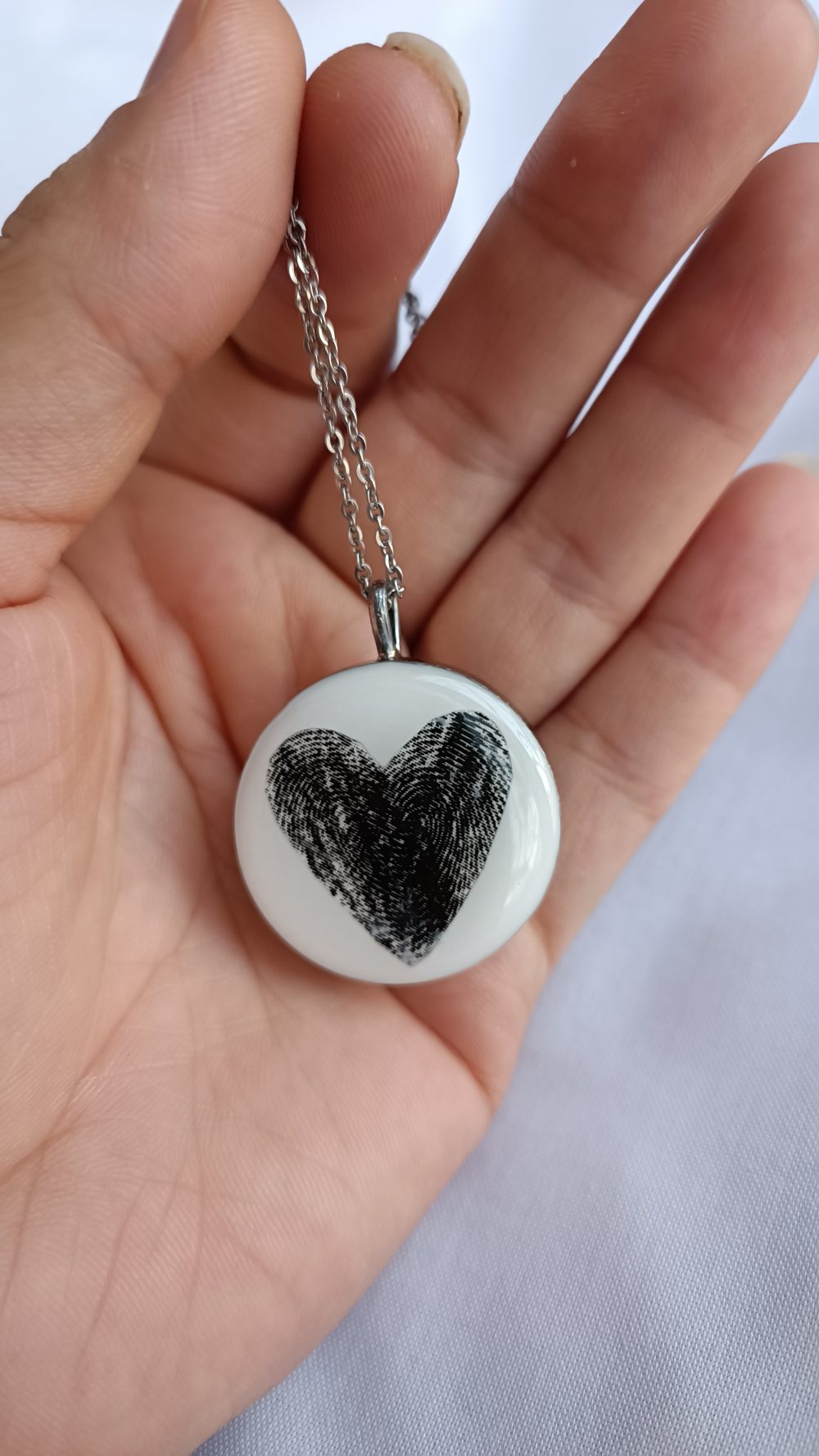 گردنبند و آویز ماشین اثرانگشت عاشقانه