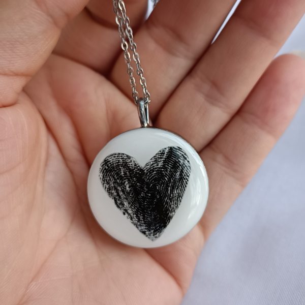 گردنبند و آویز ماشین اثرانگشت عاشقانه