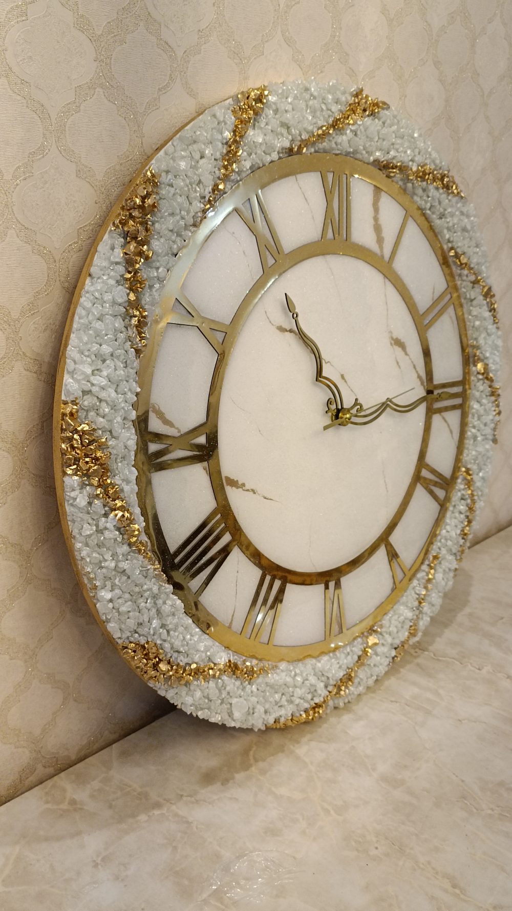 ساعت مرمر کریستالی رزینی - Image 2