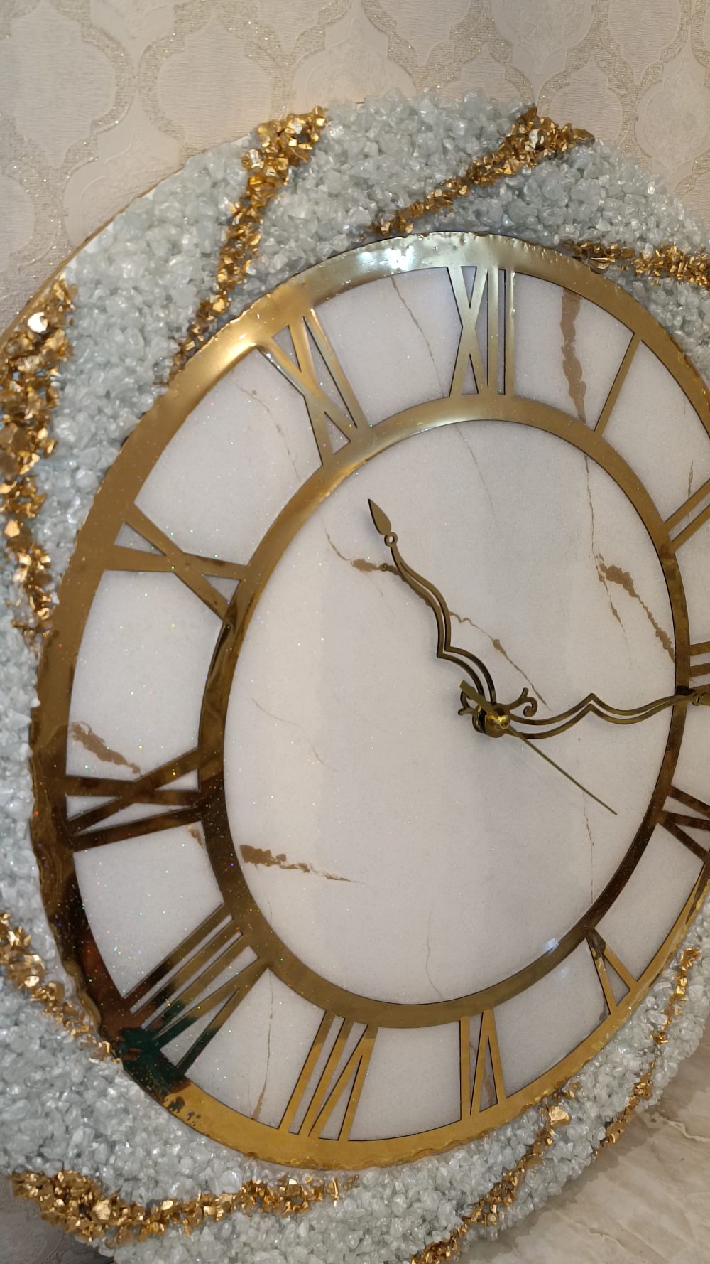 ساعت مرمر کریستالی رزینی - Image 3