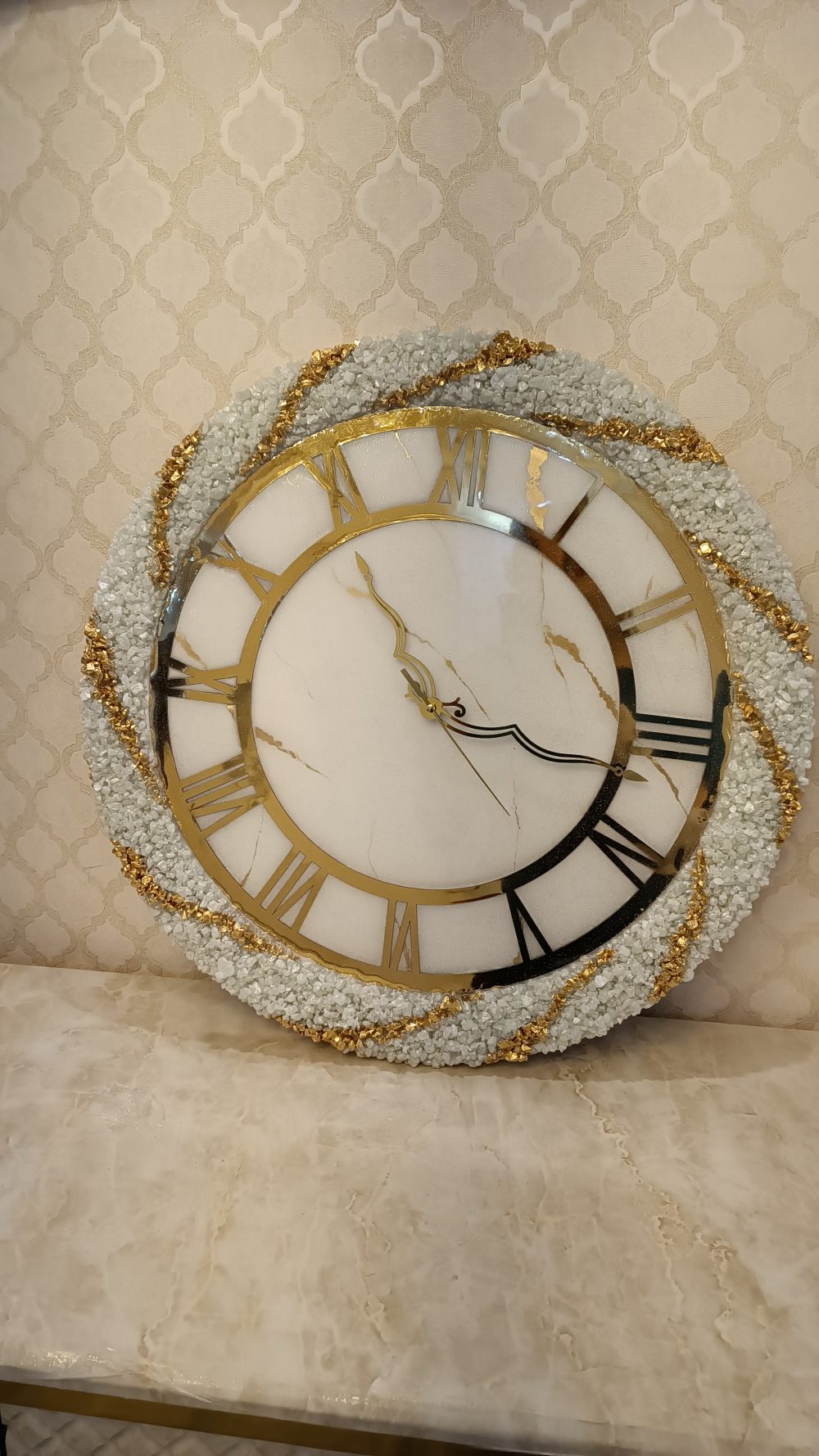 ساعت مرمر کریستالی رزینی - Image 4