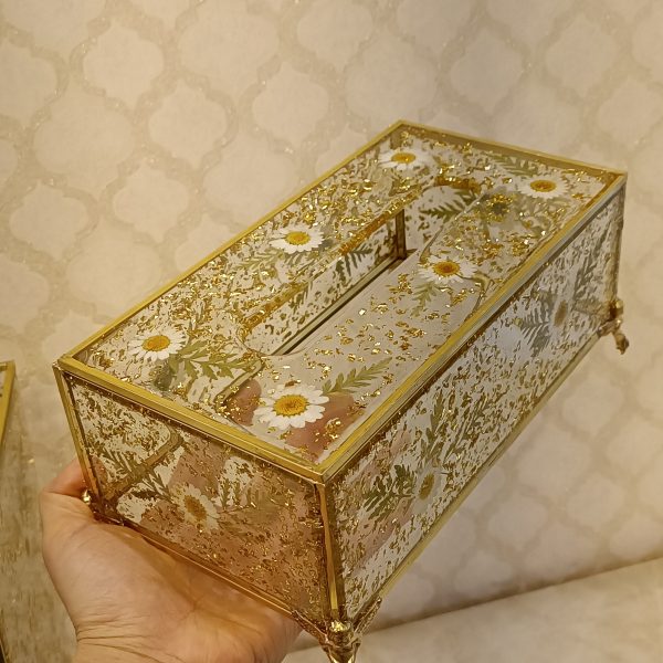 جادستمال کاغذی شیشه ای گل بابونه